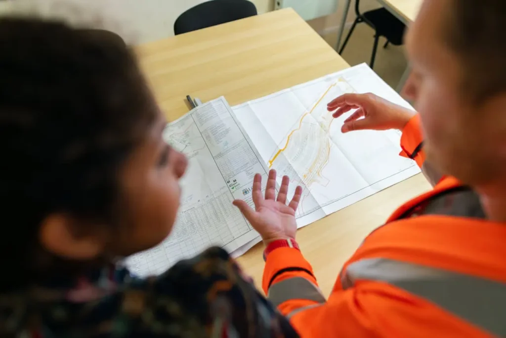 Quantity Surveyors Invercargill engaging in client discussion to provide expert cost estimation and project insights for New Builds, QS Bank Reports, and Labour Only Costings.